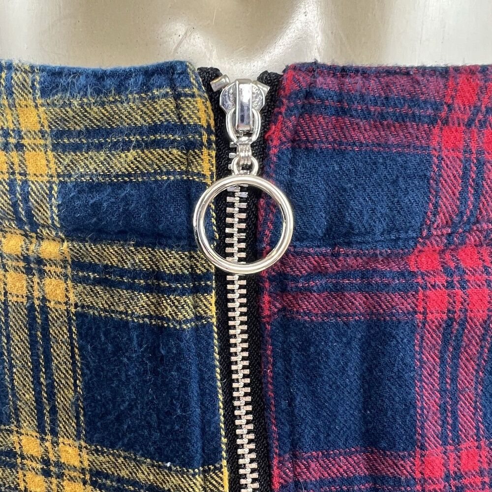 Lazy Oaf Check Panel Skirt Size 28 Mini Multicolo… - image 8